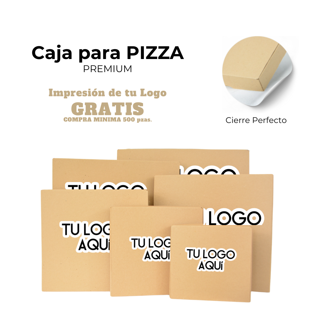 Caja PREMIUM para Pizza IMPRESA (500 pzas.)